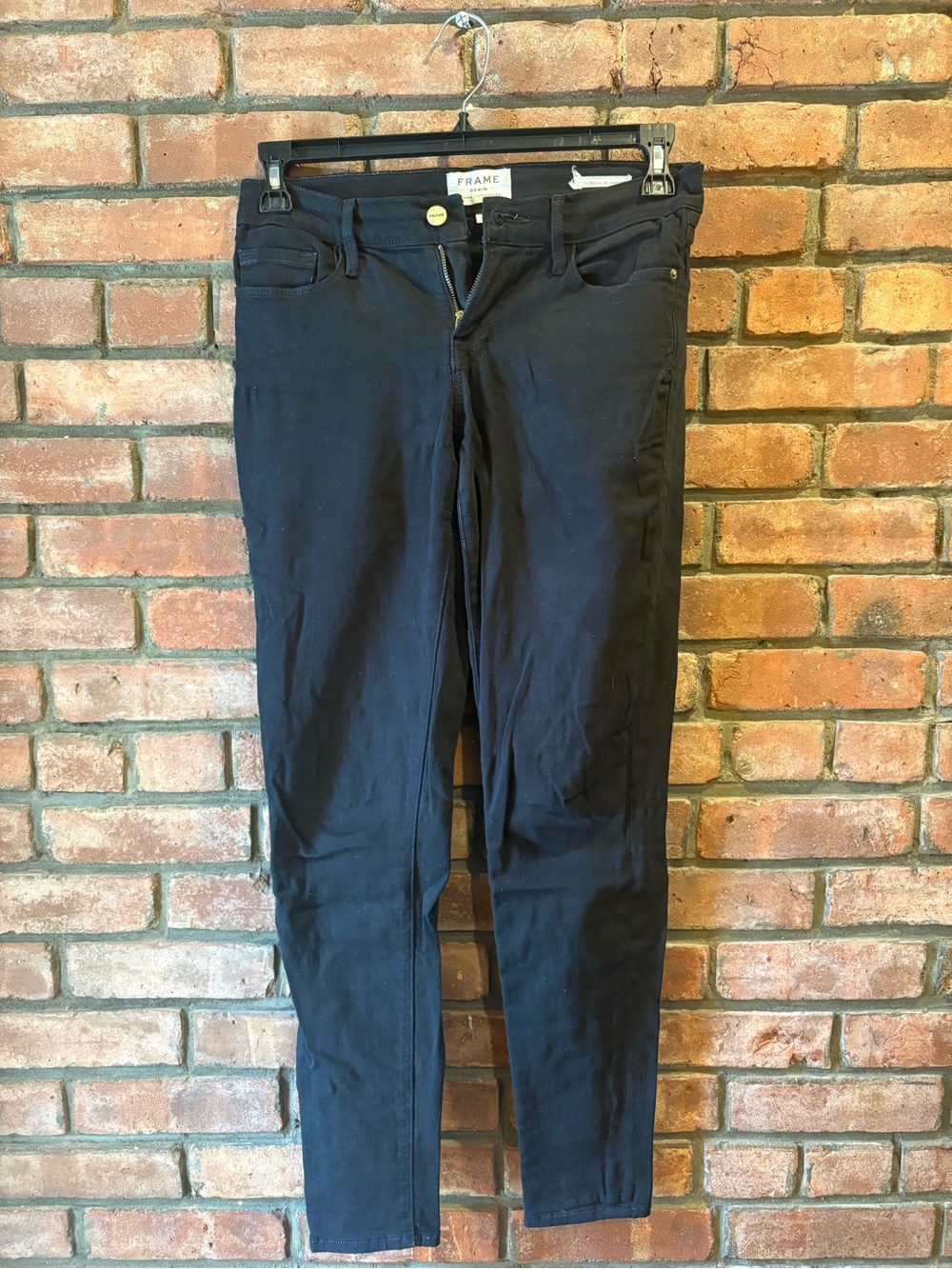 Frame Denim Black Skinny Jeans - High Rise Women
